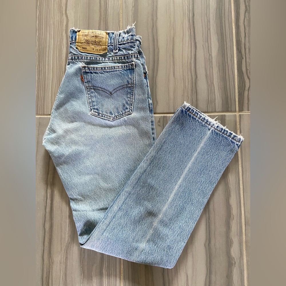 Vintage Levi’s Distressed Jeans 505 W29 L30 Orange Tab